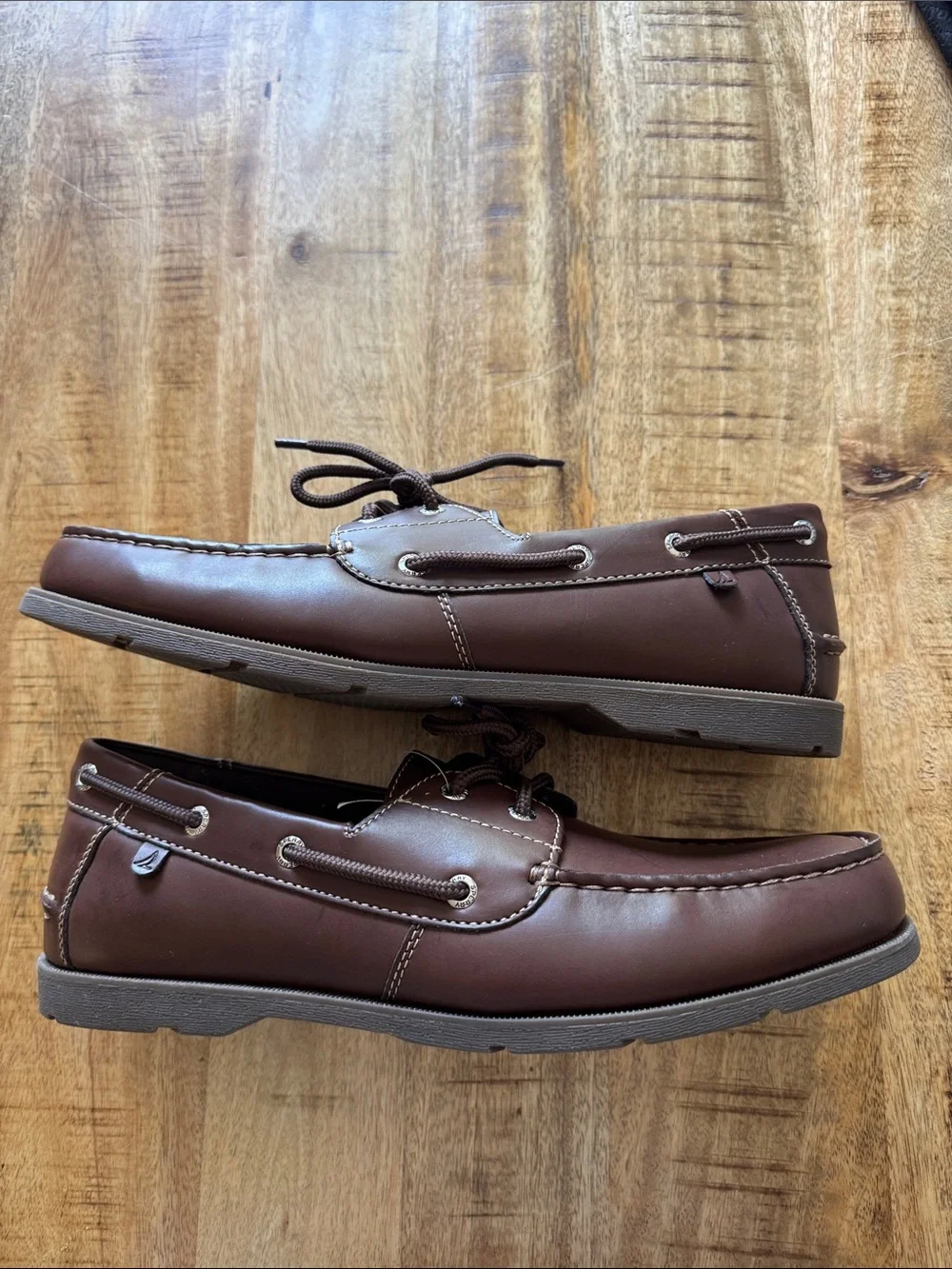 Sperry Brown Leather 2-Eye Boat Shoes LEEWARD Mens 11.5 NEW 11 1/2
